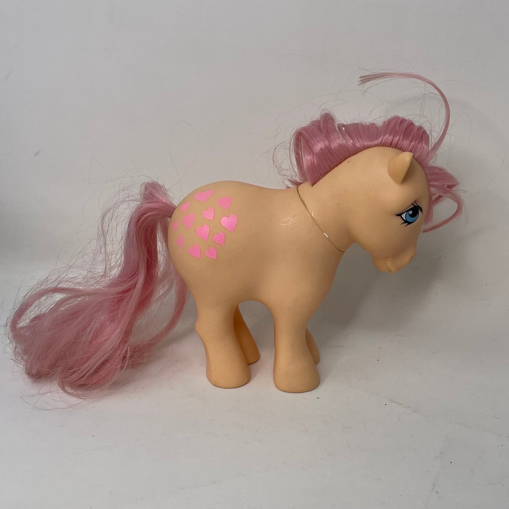 Vintage 1982 My Little Pony G1 Peachy Peach Pink Hearts Year 1 Hasbro Toy